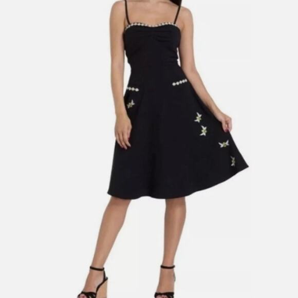 Voodoo Vixen Dresses & Skirts - Voodoo Vixen Daisy Bee Knee Length Dress Spaghetti Strap Womens Sz Large Mod